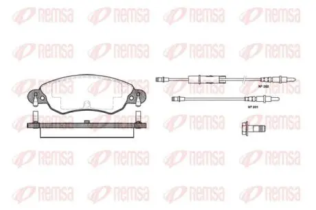 Тормозные колодки, дисковый тормоз.) REMSA 082904 (фото 1)