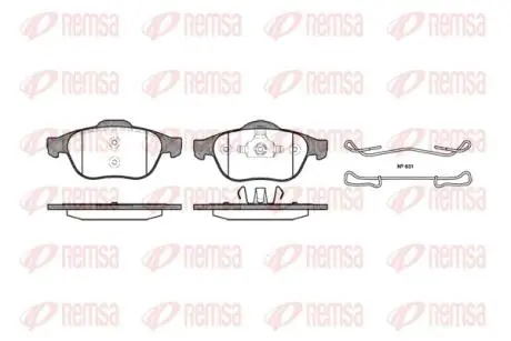 Тормозные колодки, дисковый тормоз.) REMSA 084300 (фото 1)