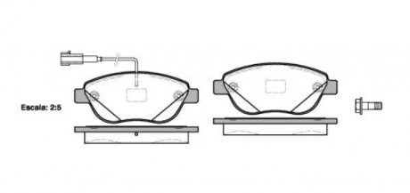 Комплект тормозных колодок из 4 шт. дисков REMSA 0859.12 (фото 1)