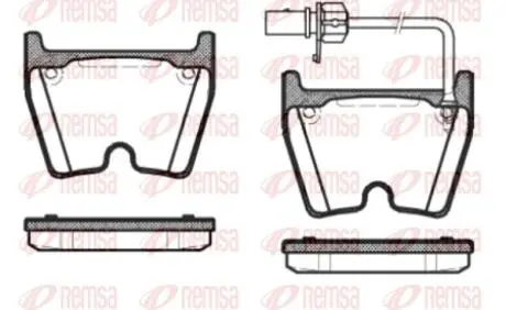 Тормозные колодки, дисковый тормоз.) REMSA 089601