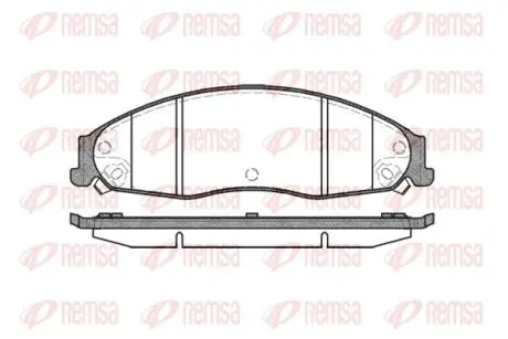 Тормозные колодки, дисковый тормоз.) REMSA 095508