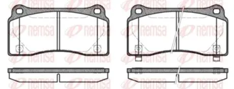 Тормозные колодки, дисковый тормоз.) REMSA 098330