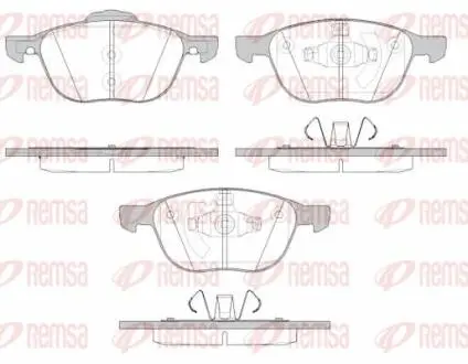 Тормозные колодки (передние) Ford Focus/Mazda 3/5 03- REMSA 108215