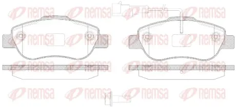 FIAT колодки гальмівні передн.Panda 03-,500,Ford Ka 08- REMSA 1100.21