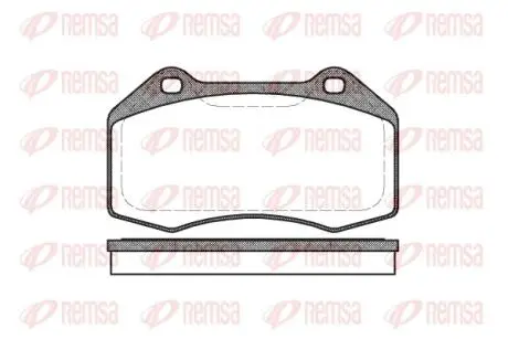 Тормозные колодки, дисковый тормоз.) REMSA 111300
