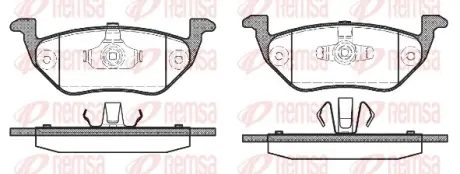 Гальмівні колодки, дискове гальмо (набір) REMSA 1125.00