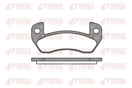 Тормозные колодки, дисковый тормоз.) REMSA 115200