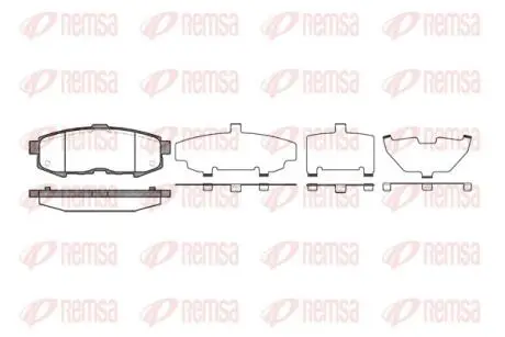 Колодки тормозные дисковые REMSA 1160.00
