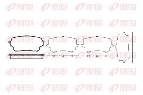 Тормозные колодки, дисковый тормоз.) REMSA 116601