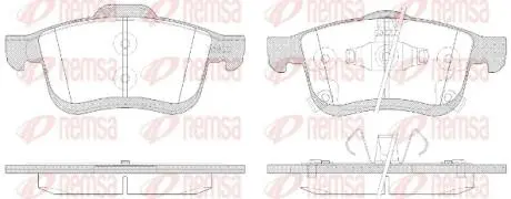 Колодки тормозные дисковые REMSA 1183.42