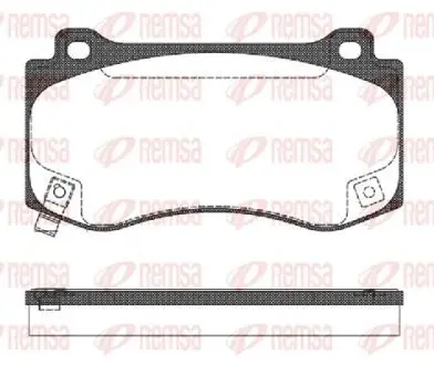 Тормозные колодки, дисковый тормоз.) REMSA 118504