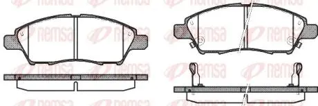 Тормозные колодки, дисковый тормоз.) REMSA 121002