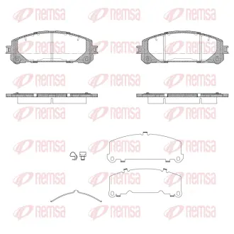 TOYOTA Гальмівні колодки передні CAMRY 2.5 17-, RAV 4 V 2.0 VVTi AWD 18- REMSA 1312.40