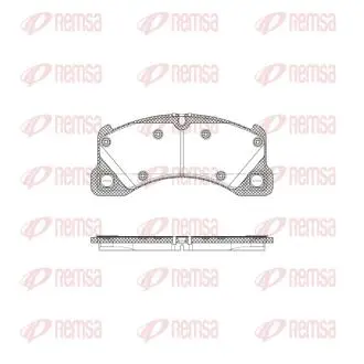 Колодки гальмівні (передні) Porsche Cayenne 02-/Macan 14-/Panamera 10-16/VW Touareg 02- (Brembo) REMSA 134545
