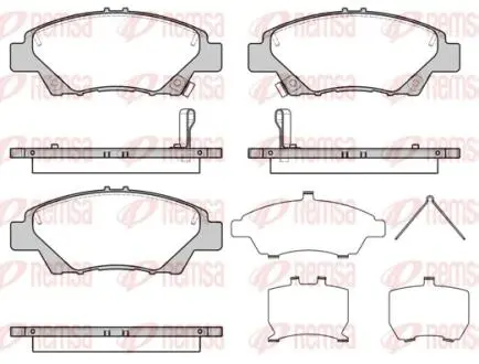 Колодки гальмівні (передні) Honda Jazz 01- (Akebono) REMSA 135842