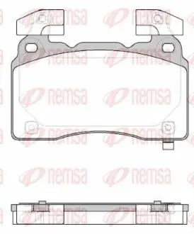 Тормозные колодки (передние) Opel Insignia B 17-/Tesla Model S/Chevrolet Corvette 13-/Camaro 09- REMSA 143824