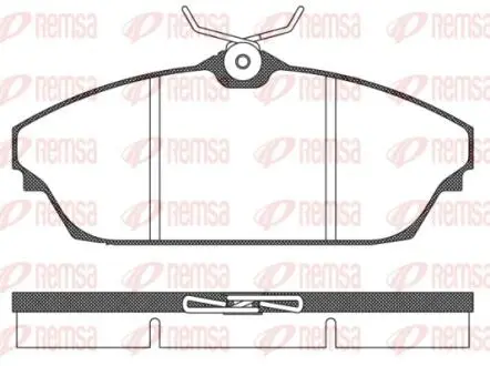 Тормозные колодки, дисковый тормоз.) REMSA 150400