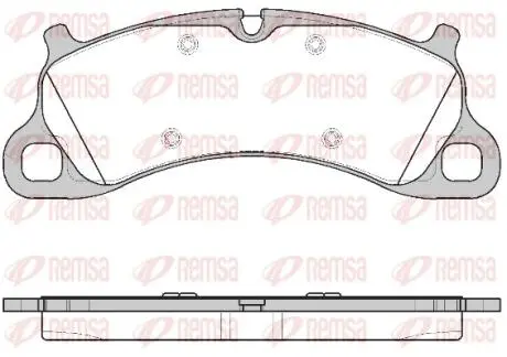 Комплект гальмівних накладок, дискове гальмо REMSA 154200