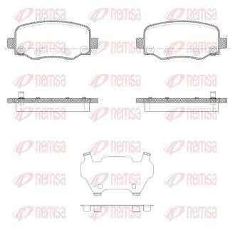 Колодки тормозные (задние) Jeep Cherokee 13- REMSA 157805