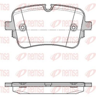 Колодки гальмівні (задні) Audi A6/A7/A8/Q7/Q8/VW Touareg 18- REMSA 166810