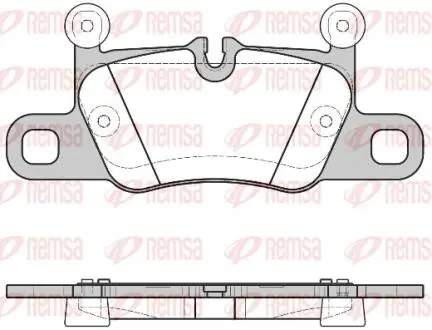 Колодки гальмівні (задні) Porsche 911 12-/Cayenne Coupe 19- (Brembo) (з балансиром) REMSA 171400