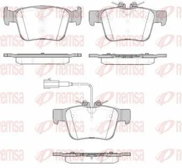 Колодки гальмівні (задні) Alfa Romeo Giulia 15-/Stelvio/Maserati Quattroporte 13- (+датчики) REMSA 172201