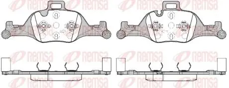Колодки гальмівні (передні) BMW 5 (G30) 530/540i 16- (Teves) REMSA 174000