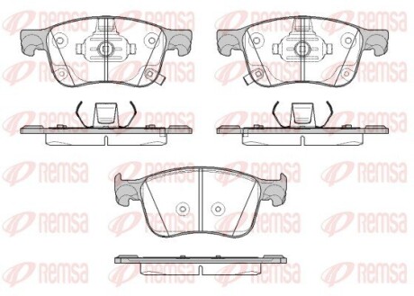 Колодки тормозные дисковые (комплект 4 шт.)) REMSA 1808.12