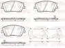 KIA Комплект гальмівних колодок STINGER (CK) 2.0 T-GDI 17- REMSA 1811.02 (фото 1)