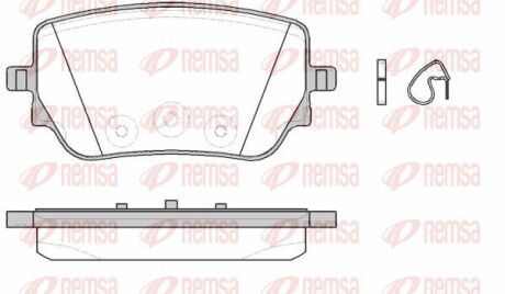 Колодки гальмівні (задні) MB A-class (W177/V177)/ CLA (C118/X118)/ GLB-class (X247) 18- (CBI) Q+ REMSA 182900