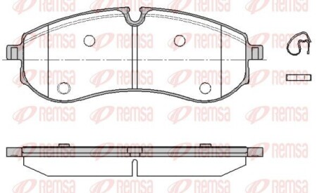 Колодки гальмівні (задні) VW Crafter 16- (CBI) Q+ REMSA 185600