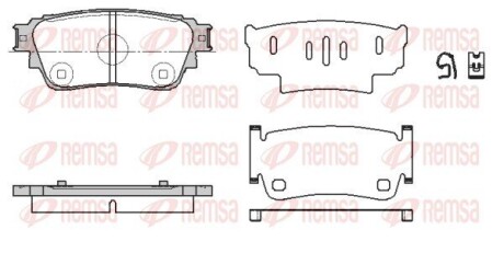 Колодки тормозные дисковые (комплект 4 шт.)) REMSA 1861.00