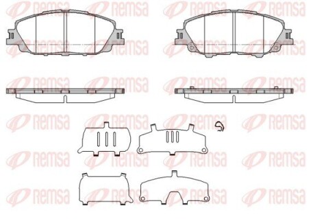 Колодки гальмівні (передні) Toyota Corolla/Yaris 18- (Advics) REMSA 187000