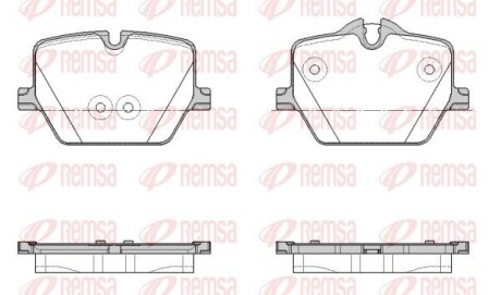 Колодки гальмівні (задні) BMW 3 (G20/G21) 18- REMSA 187500 (фото 1)