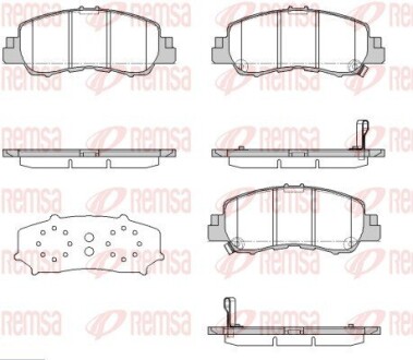 Колодки гальмівні (передні) Mitsubishi Eclipce Cross 1.5 T-Mivec 4WD 17- REMSA 188102