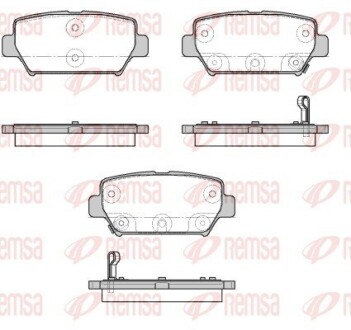 Колодки тормозные дисковые (комплект 4 шт.)) REMSA 1882.02