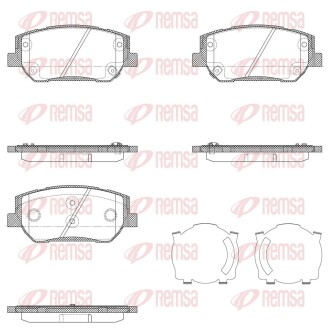Колодки гальмівні дискові (комплект 4 шт) REMSA 1910.02