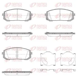Тормозные колодки (передние) Hyundai Elantra 20-/Sonata VIII/Kia Optima V 19- REMSA 192302