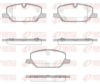 Комплект гальмівних накладок, дискове гальмо REMSA 192612