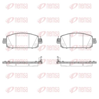 Колодки гальмівні дискові (комплект 4 шт) REMSA 1930.04