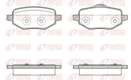 Колодки гальмівні (задні) Citroen C4 20-/Peugeot 2008/208/Opel Corsa F 19-/Mokka 20- REMSA 195200