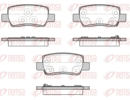 Фото колодки гальмівні дискові (комплект 4 шт) REMSA 1968.02 Колодки гальмівні дискові (комплект 4 шт) REMSA 1968.02