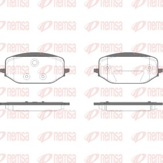 Колодки гальмівні дискові (комплект 4 шт) REMSA 1988.00