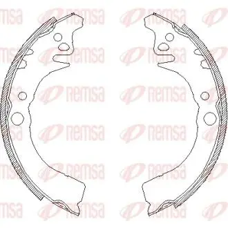 Гальмівні колодки (набір) REMSA 410200