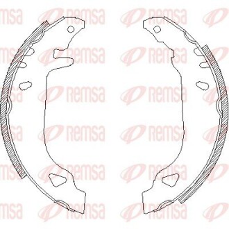Колодки гальмівні барабанні (комплект 4 шт) REMSA 4179.00