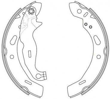 Колодки тормозные (задние) Ford Fiesta 08- (барабани) (200x32) REMSA 427800