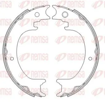 Колодки тормозные барабанные (комплект 4 шт.)) REMSA 4279.00
