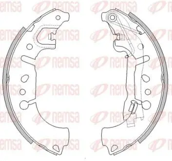 Тормозные колодки (задние) Fiat Tipo/500L/Fiorino (барабани)) 12- (228.6x42) REMSA 444600
