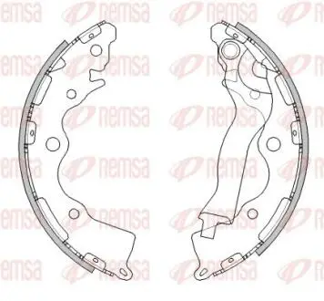 Колодки тормозные (задние) Hyundai Accent III 05-10/Rio II 05- (барабани) (202.7x31.5) REMSA 452500