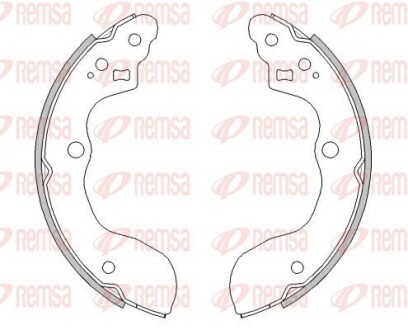 Колодки гальмівні барабанні (комплект 4 шт) REMSA 4531.00